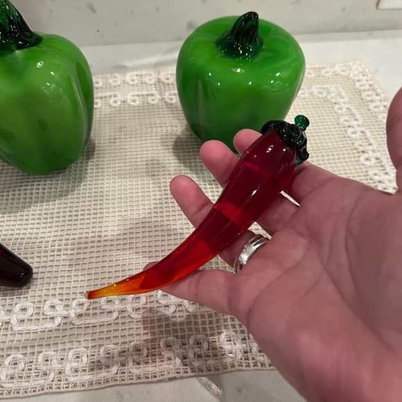 4 pieces of Murano hand blown glass vegetables Vintage Made in Italy - Picture 16 of 16